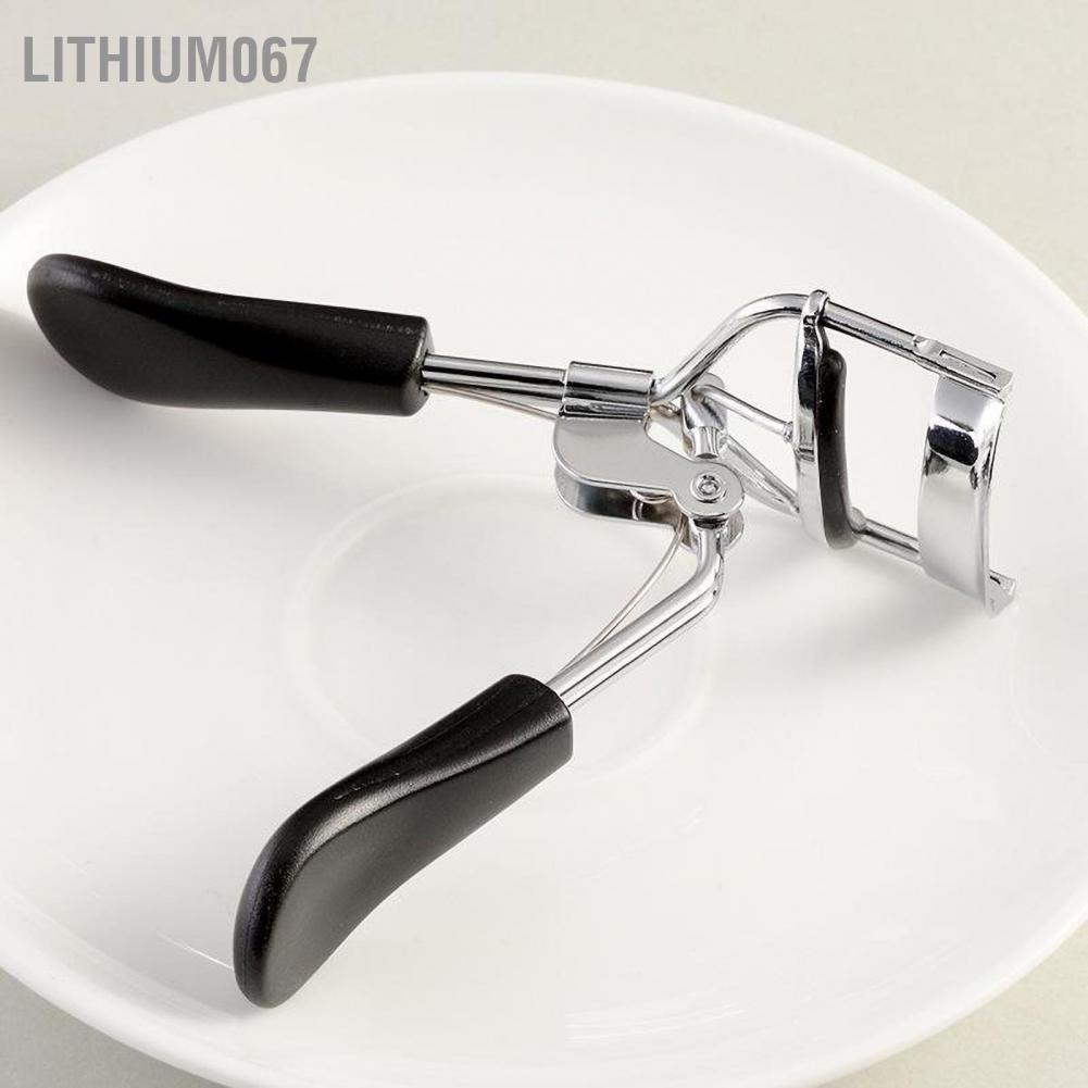 Lithium067 Eyelash Curler Carbon Steel Silicone Long Lasting Mini Portable Makeup Tool with Elastic Pad Dụng Cụ Bấm Lông Mi