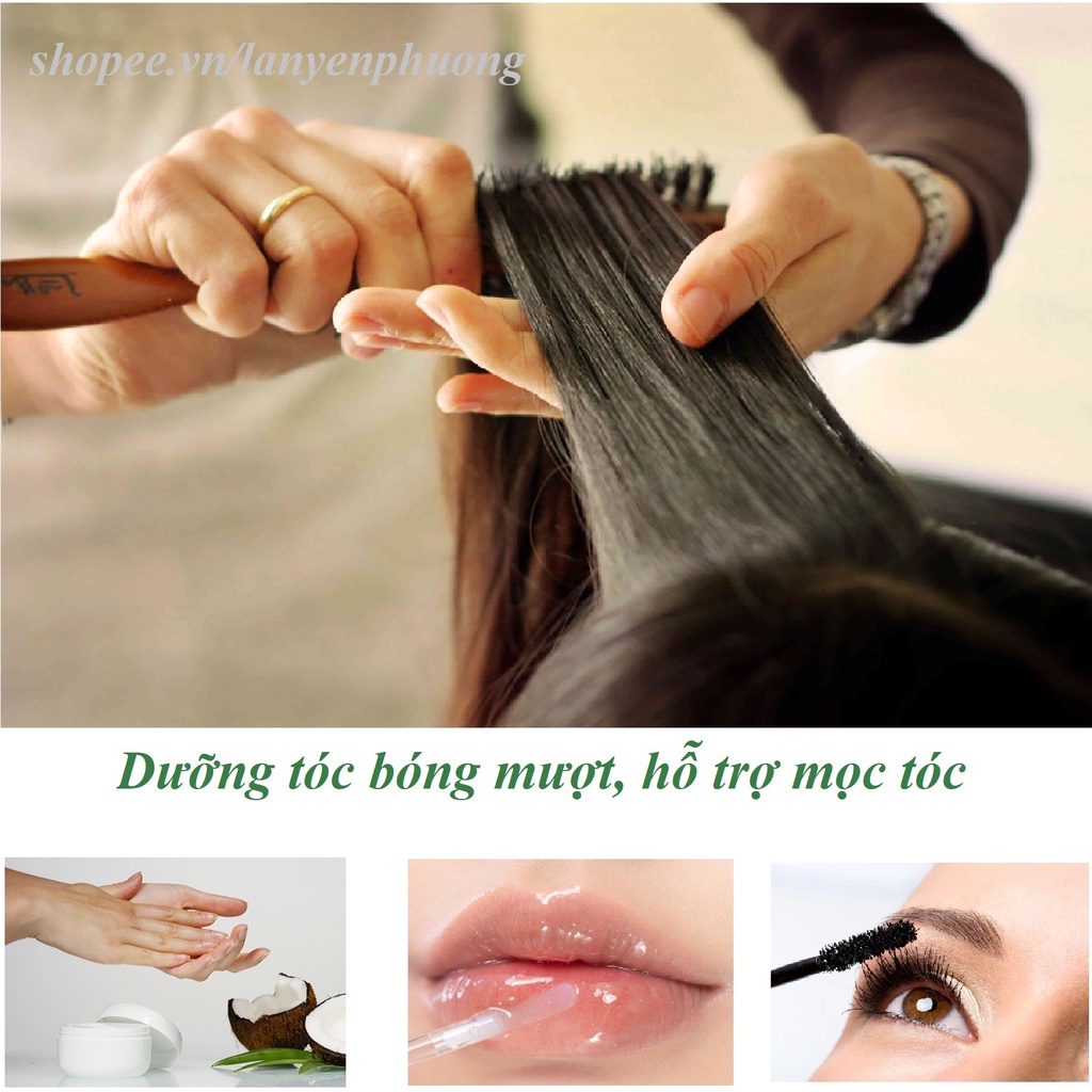Dầu Dừa Nguyên Chất Ép Lạnh Tinh Khiết Dưỡng Da, Dưỡng Tóc, Dưỡng Môi 100ml
