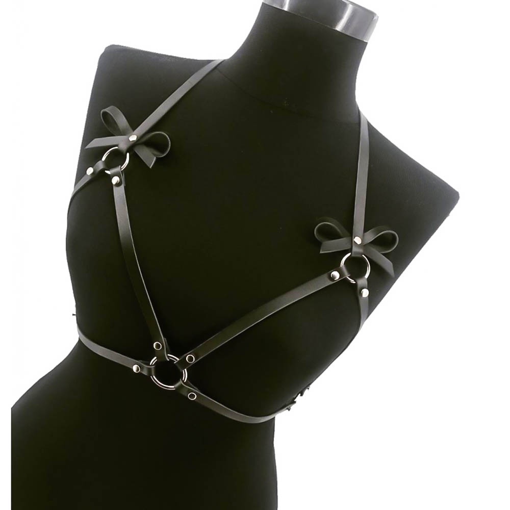 Áo Lót Nịt Ngực Bằng Da Hình Bướm Phong Cách Gothic Quyến Rũ Cho Nữ