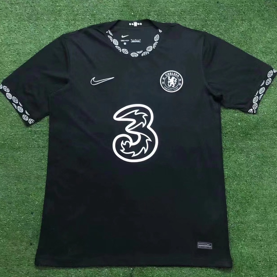 Áo Bóng Đá Màu Đen Đội Tuyển chelsea 2022 / 23 Trẻ Trung Năng Động Cho Nam Giới