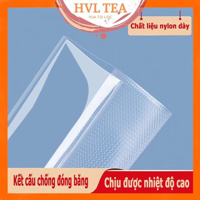 Túi hút chân không, túi bảo quản thực phẩm, hai mặt nhám, cao cấp, 100 túi/sp, BBTD12.2 - HVL TEA