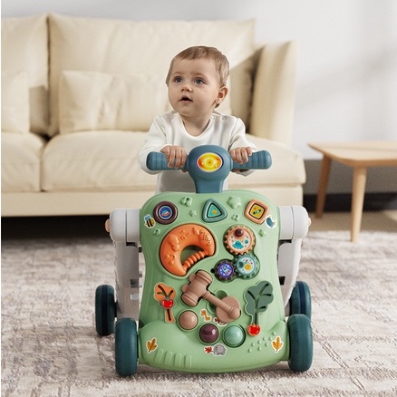 Xe tập đi đa năng cho bé 6 in 1 cao cấp( xe chòi chân,scooter, bàn nhạc,xe đẩy , treo nôi, tập đi)