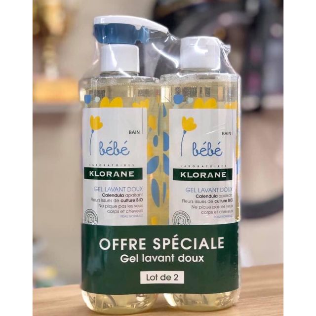 Sữa tắm, gội Klorane cho bé 500ml