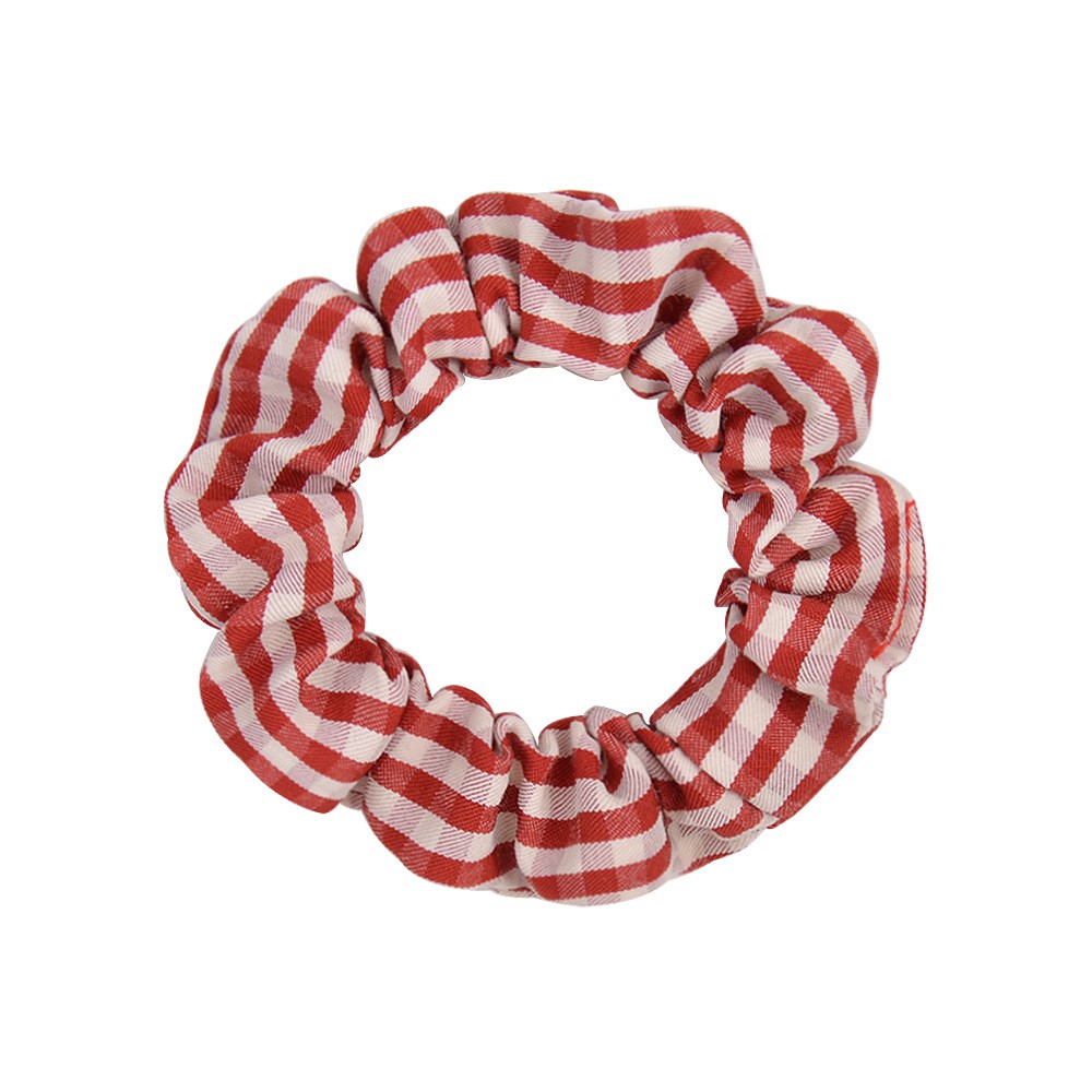 Dây buộc tóc, cột tóc vải scrunchies caro cao cấp, kiểu dáng dễ thương, phong cách Hàn Quốc