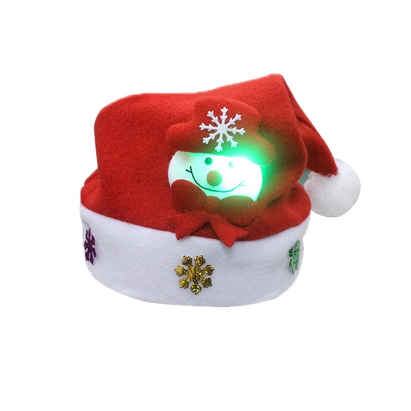Mũ Giáng Sinh có đèn LED hình ông già Noel/người tuyết/tuần lộc/ông già Noel cho trẻ em/người lớn