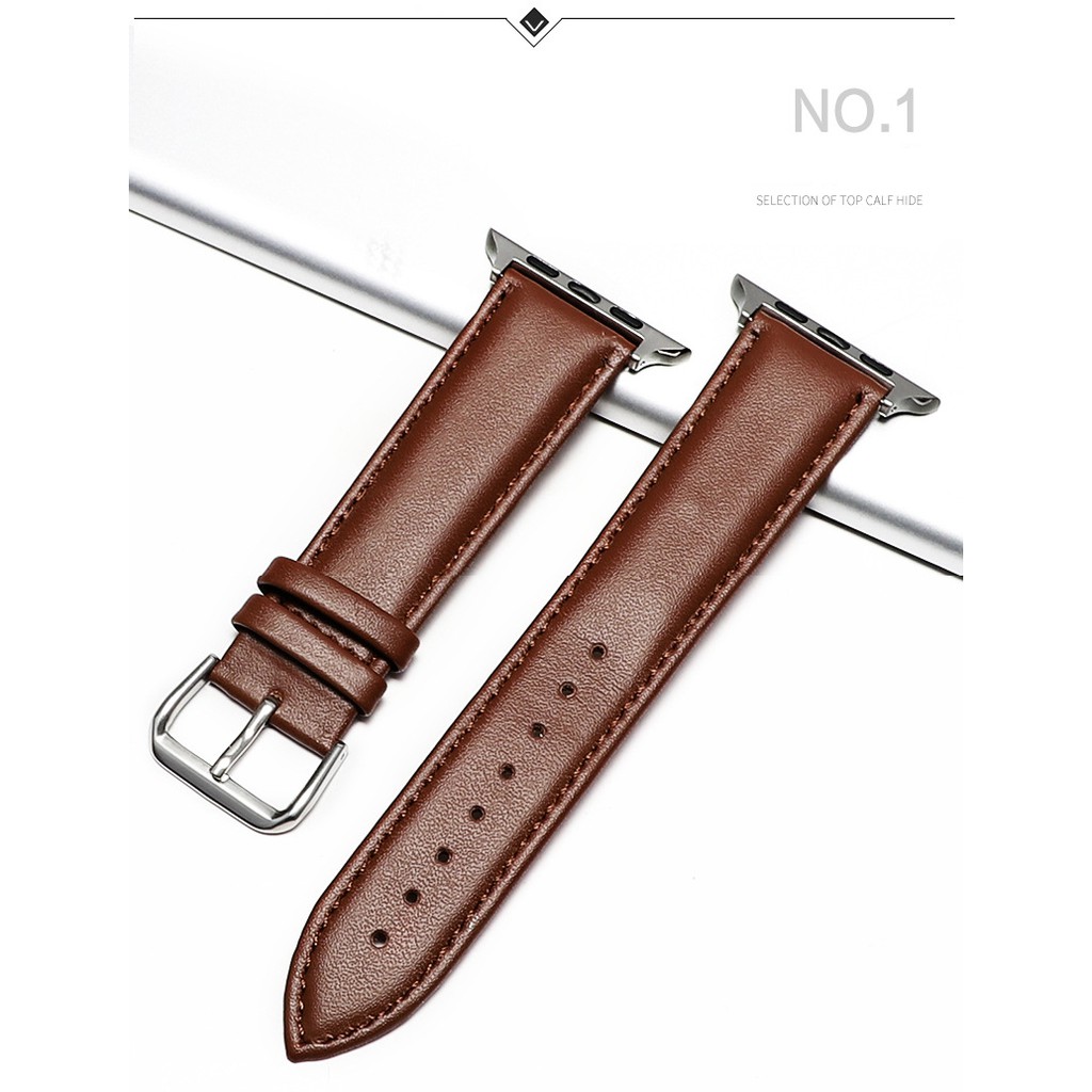 Dây Đeo Đồng Hồ Apple Watch Da Bò Cao Cấp Genuine Leather Watch TC-3842