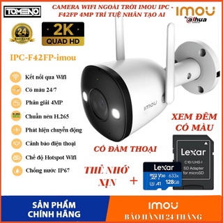 Camera wifi ip ngoài trời IMOU IPC-F42FP 4.0 MPX , Full HD 2k , cảm biến , hồng ngoại , tầm nhìn siêu rộng