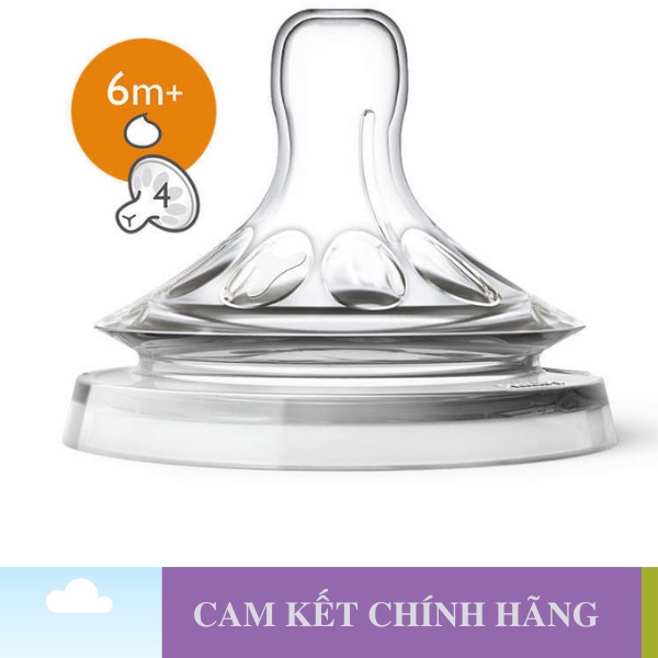 Núm ti Philips Avent Số 5 Natural Chống Sặc Mẫu 2021 - Đủ Số 1/2/3/4/Y/5 Mẫu Mới - 1 Cái Tách Hộp - 1 Đổi 1 Nếu Lỗi NSX