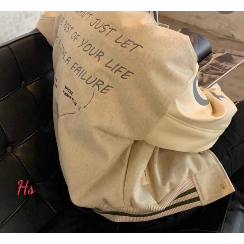 Áo bomber nỉ nắm đấm in L HSU1