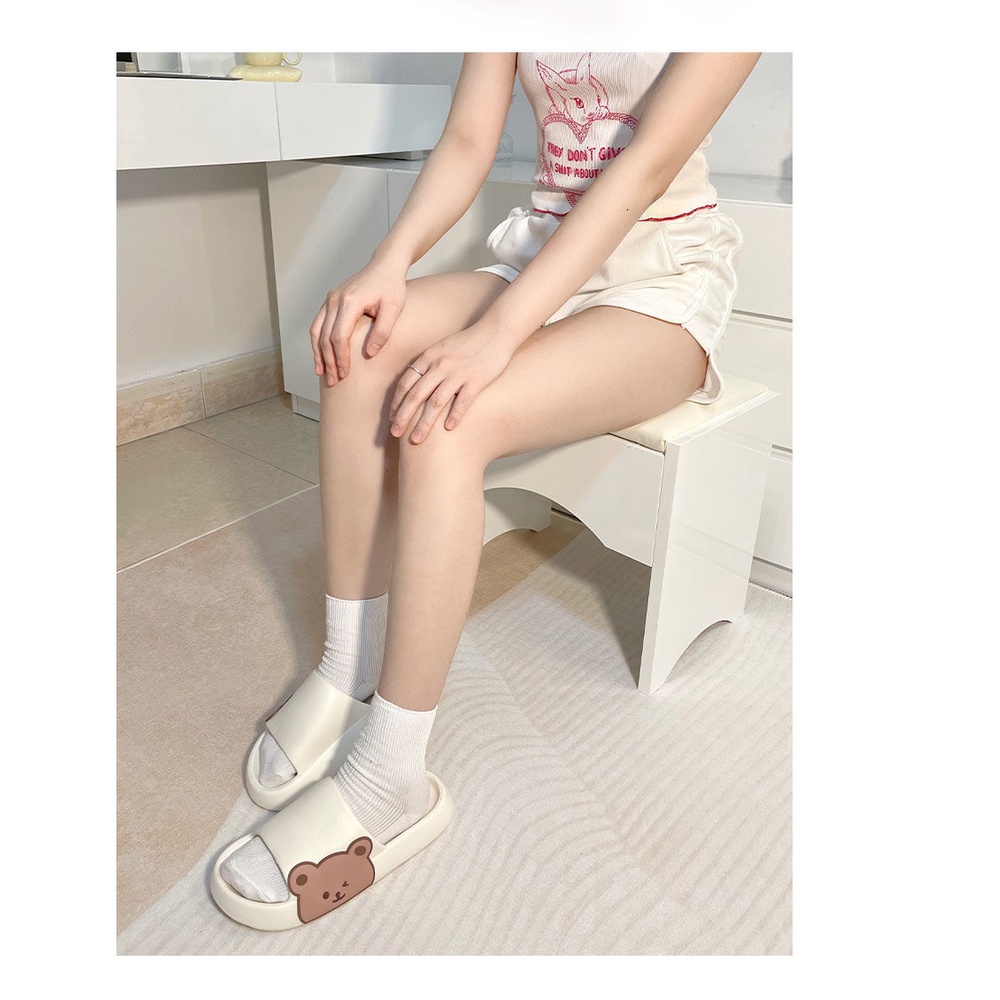 Dép Sandal Đế Dày Chống Trượt Họa Tiết Hoạt Hình Dễ Thương Thời Trang Mùa Hè Cho Nữ