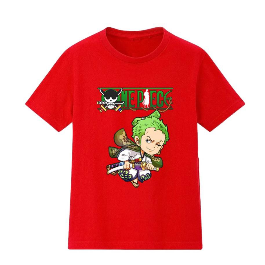 GIÁ TỐT Áo Thun Zoro Chibi Dễ Thương One Piece 3 Màu Trắng Đỏ SP SIÊU HOT