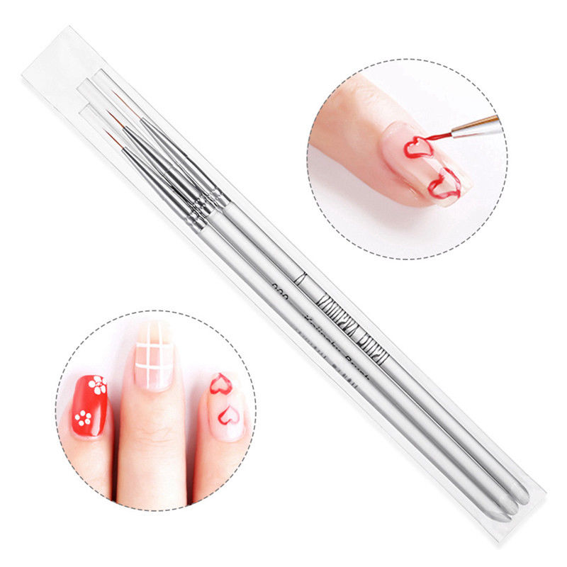 [Hàng mới về] Set 3 cọ vẽ móng nghệ thuật