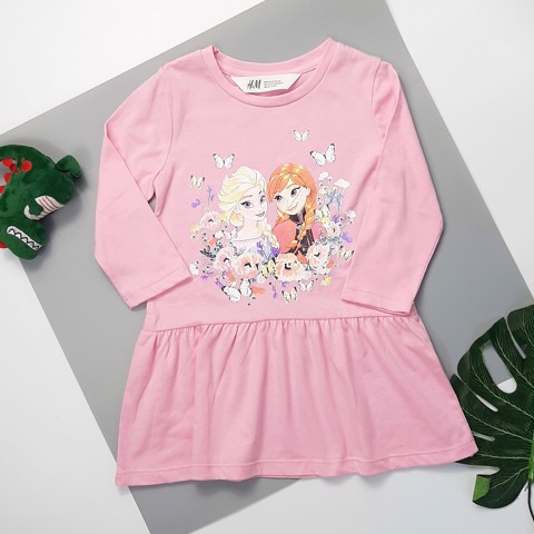 Váy dài tay H&M Elsa hồng