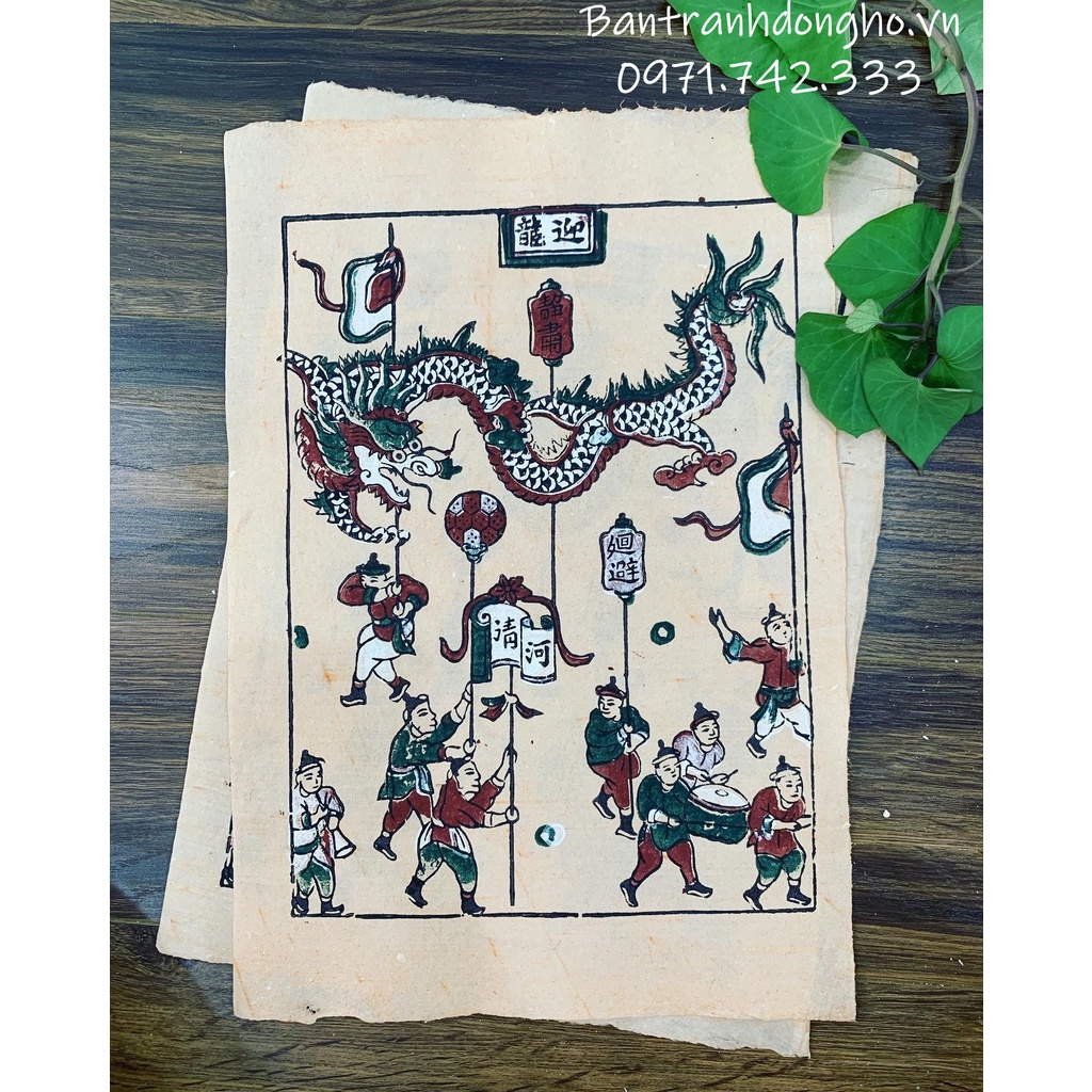 Tranh Đông Hồ Múa rồng - Tranh Đông Hồ truyền thống