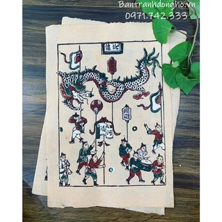 Tranh Đông Hồ Múa rồng - Tranh Đông Hồ truyền thống