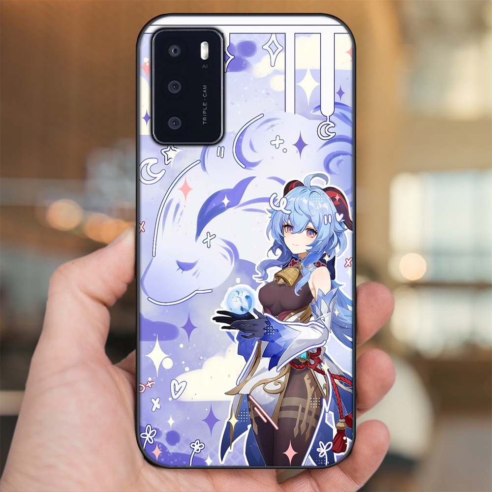 Ốp lưng Oppo A16 viền đen in hình Ganyu Genshin Impact