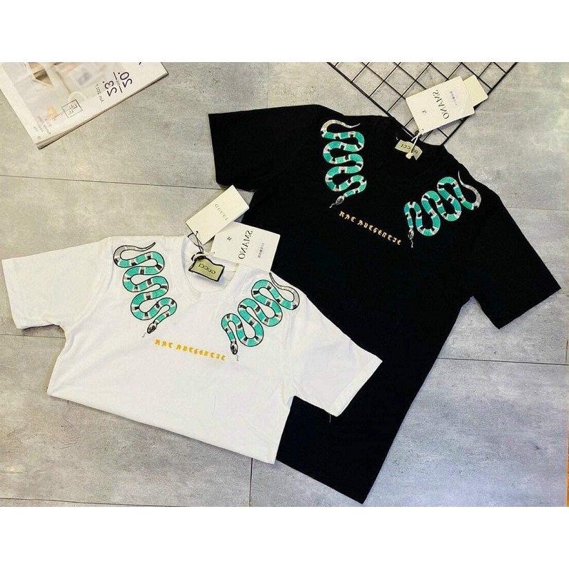 Áo thun nam hè cổ tròn cao cấp - Họa tiết hình rắn siêu đẹp - Chất Liệu Mềm Mịn Thoáng Mát - Full Size - AC066 | BigBuy360 - bigbuy360.vn