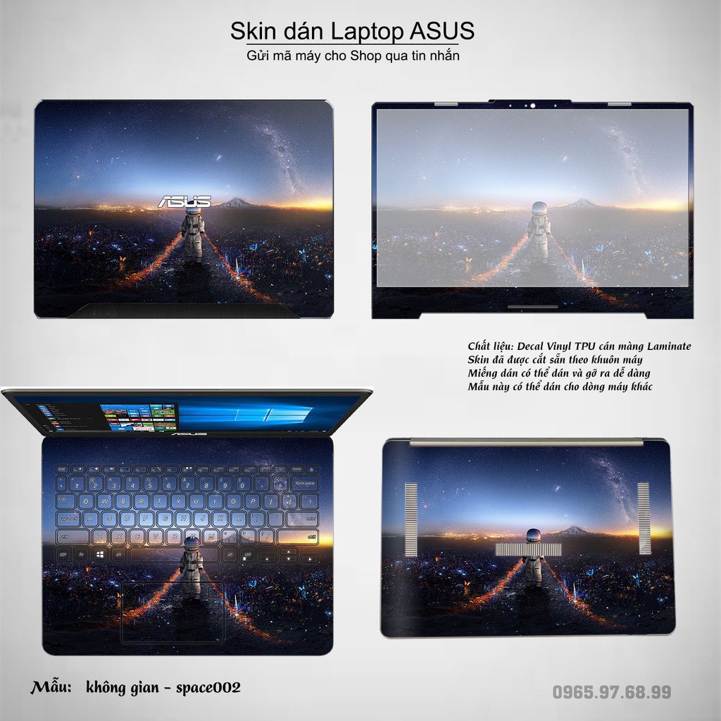 Skin dán Laptop Asus in hình không gian (inbox mã máy cho Shop)