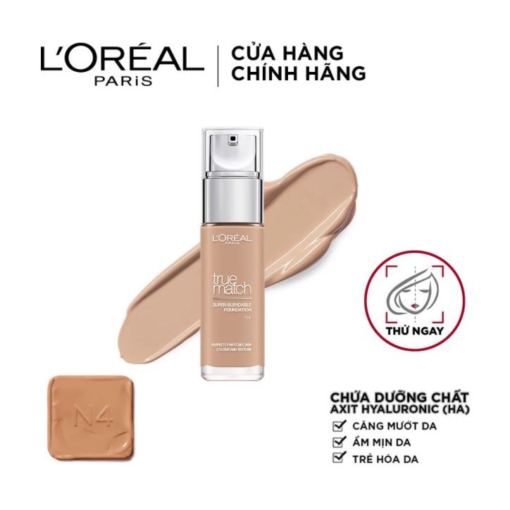 Kem Nền Mịn Nhẹ Cho Lớp Nền Hoàn Hảo, Lâu Trôi L'Oreal True Match Super-Blendable Foundation SPF16/PA++ 30ml