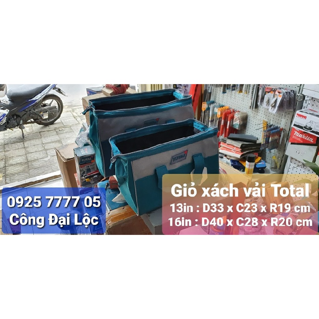 Giỏ xách đựng đồ nghề , máy pin TOTAL