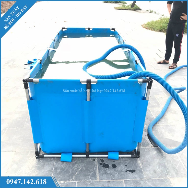 Bồn bạt nuôi cá, tank dưỡng cá KT 2x1.1x0.8m