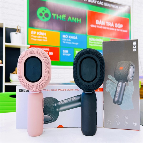 Loa karaoke bluetooth KMC500 mẫu mới nhỏ gọn, đẹp, âm thanh hay