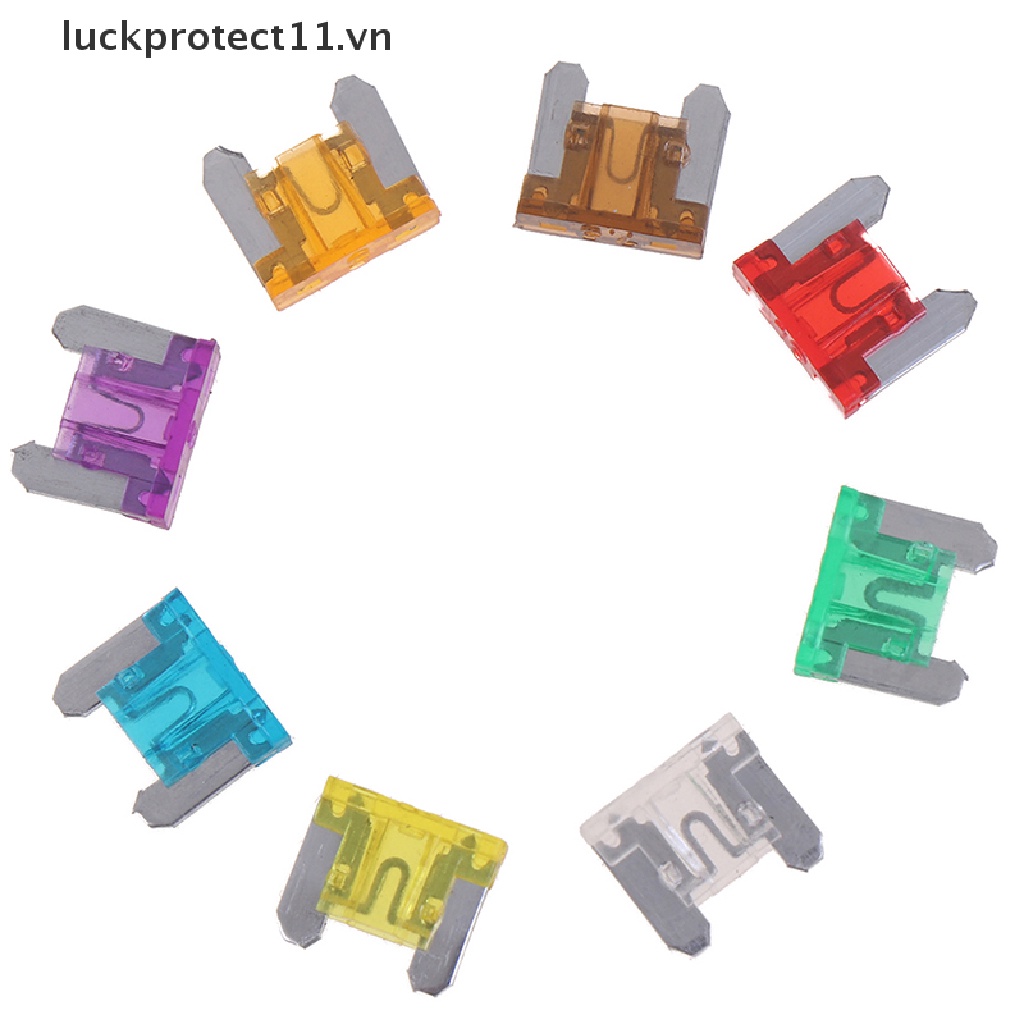 Set 100 Lưỡi Cầu Chì 3A5A7.5A10A15A 20A25A30A Cho Xe Hơi