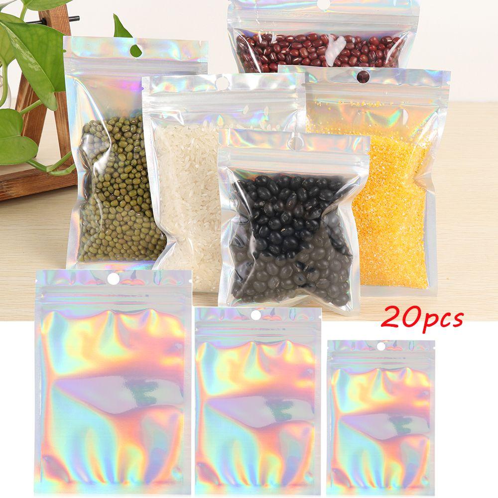 Set 1 / 20 Túi Nhựa Đựng Thực Phẩm Có Thể Đóng Lại Tiện Dụng