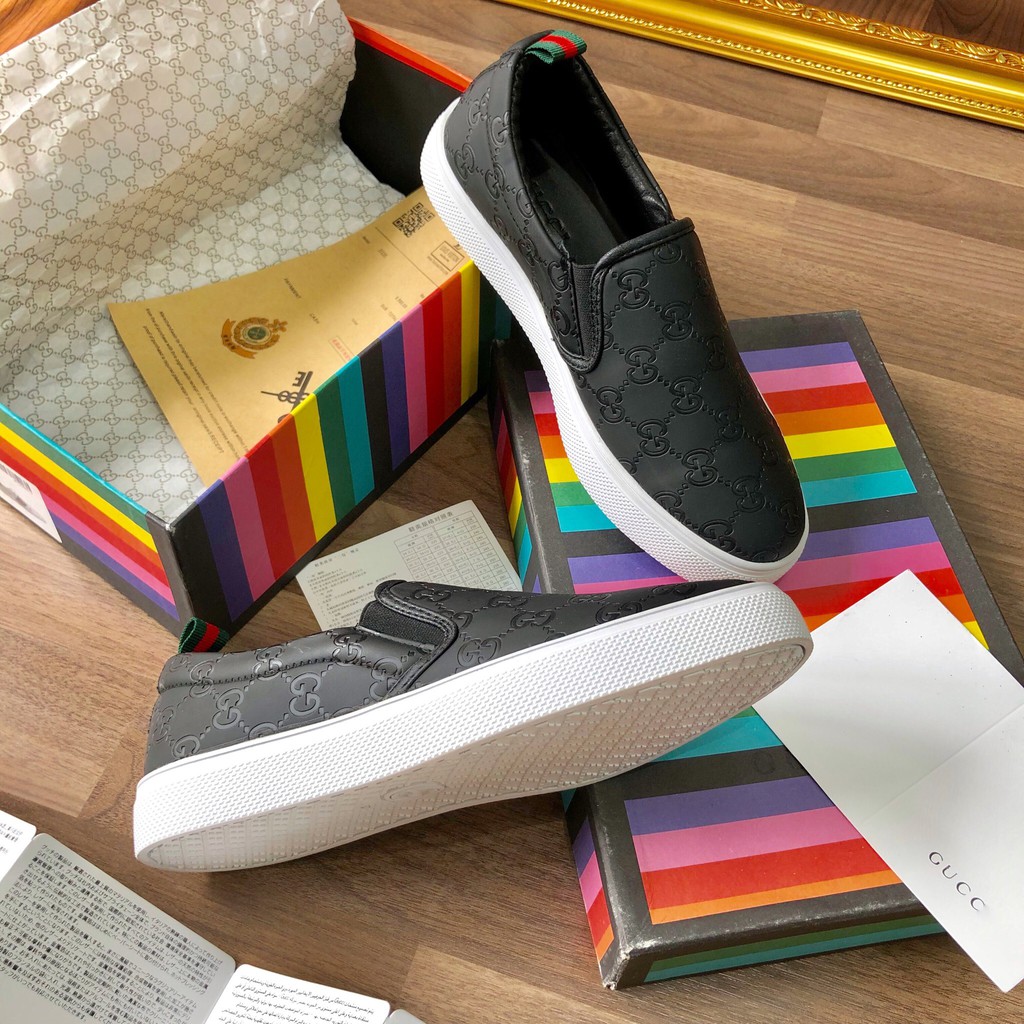 Giày Slipon GG Vân Chìm SPF-Giày lười nam