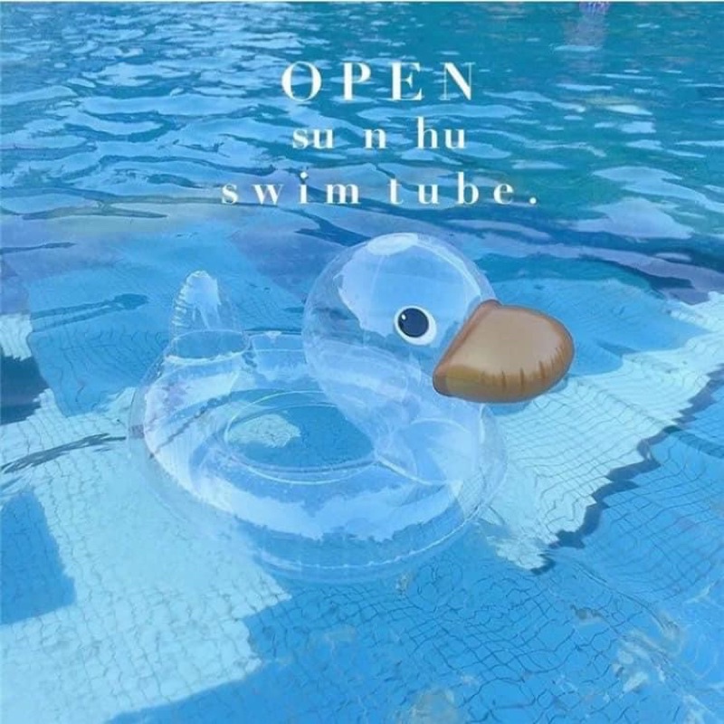 Phao Vịt Trong Suốt Cho Bé Iu