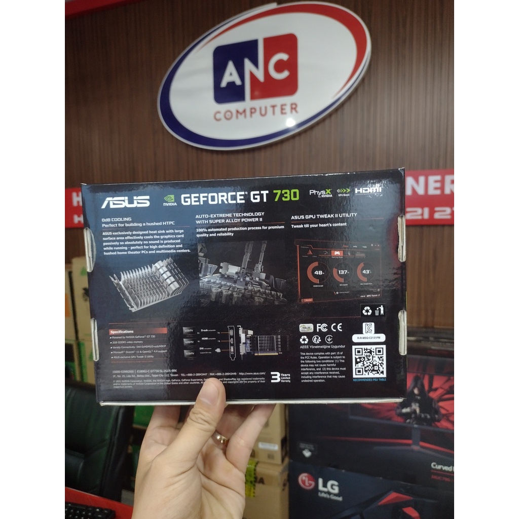 Card Màn Hình Asus GT 730 2GB DDR5 Silent Chính Hãng Giá Tốt