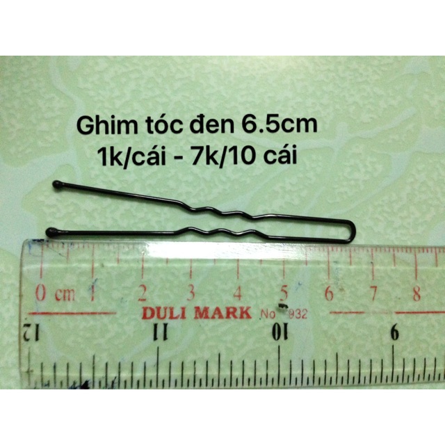 Ghim cài tóc đen 6.5cm