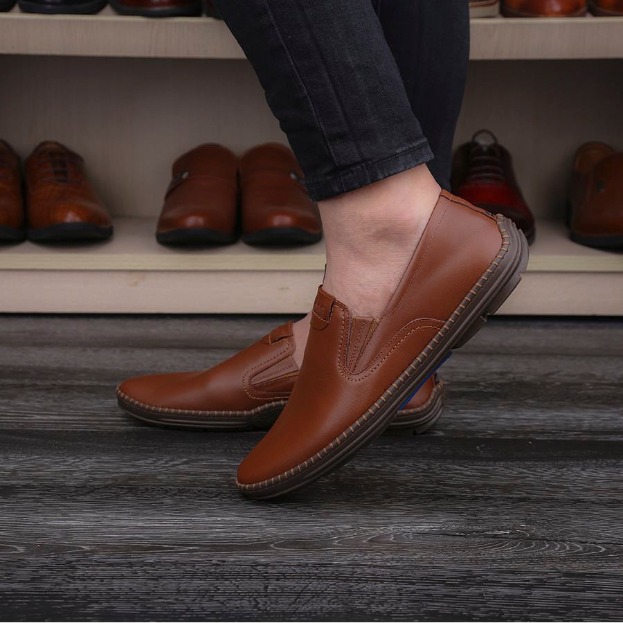 Giày mọi lười Slip on nam da bò nguyên tấm đế cao su siêu nhẹ êm chân phom việt thon gọn đế khâu bền bỉ