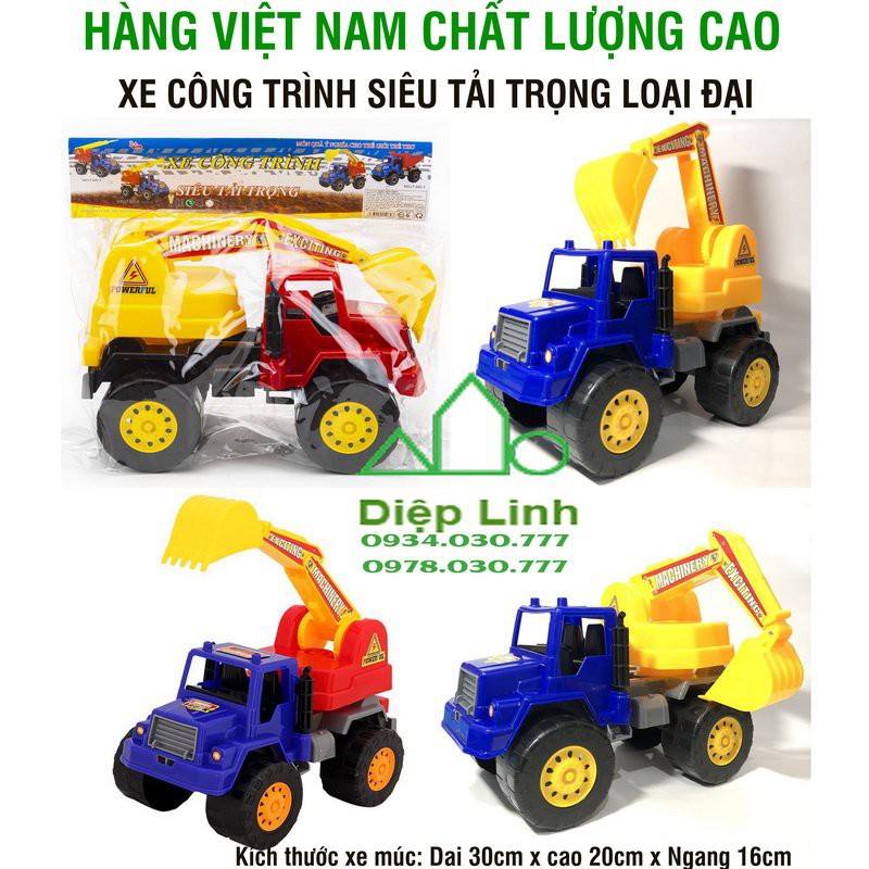 Tuyển tập xe đồ chơi mô hình công trình xây dựng cho bé, chất liệu nhựa an toàn, sắc sảo bền và đẹp
