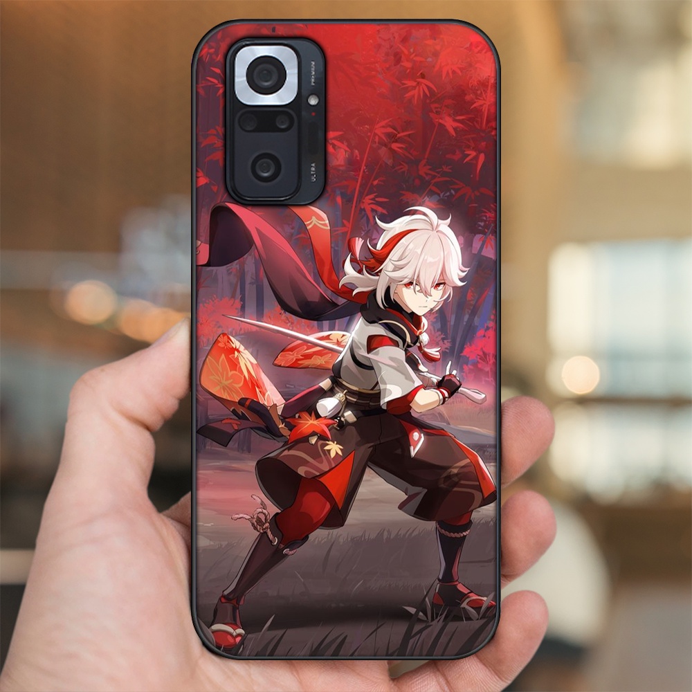 Ốp lưng Xiaomi Redmi Note 10 Pro viền đen in hình Kazuha Genshin Impact