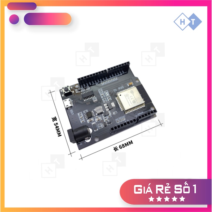 Mạch Arduino Wemos D1 R32 - Kit ESP32 WiFi Bluetooth UNO R3 - Mạch sử dụng cho các dự án IOT
