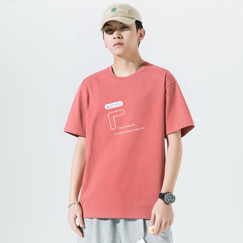 Áo Thun Tay Ngắn Cổ Tròn Dáng Rộng Chất Liệu Cotton Mỏng Thời Trang Mùa Hè Cho Nam