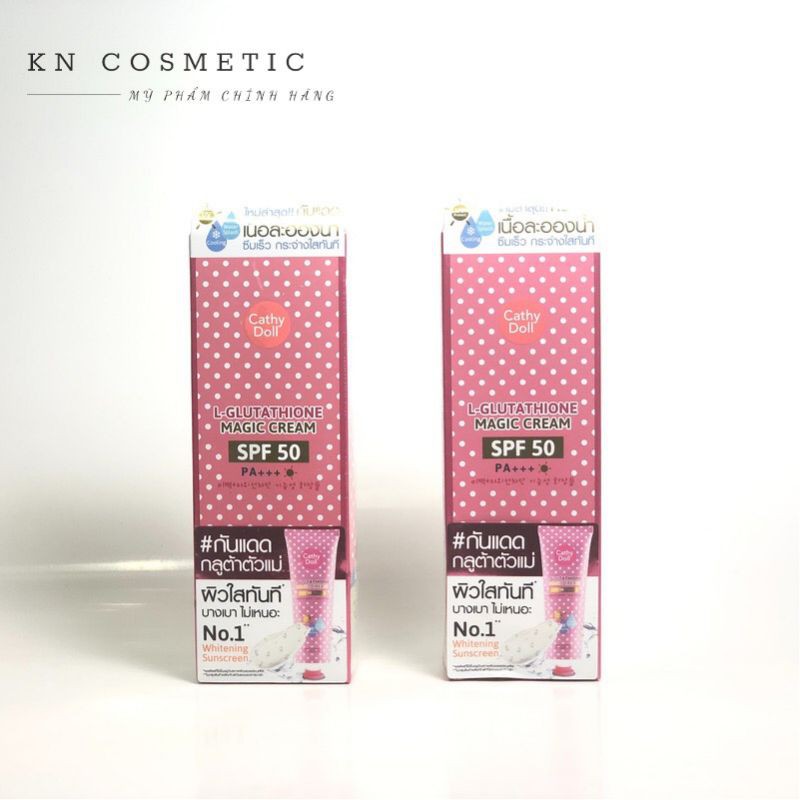 Kem chống nắng cathy doll whitening sunscreen magic cream SPF 50 PA+++ Tuýp 138ml