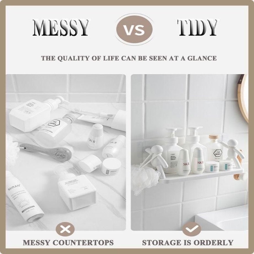 Kệ treo tường nhà tắm họa tiết người độc đáo sáng tạo Kệ đựng đồ nhà tắm để mỹ phẩm đồ dùng nhà bếp treo tường hình người sáng tạo- Giá treo tường hình nhân đa năng decor nhà