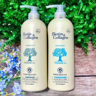 ⚡FreeShip⚡ CẶP DẦU XẢ + GỘI BIOTIN & COLLAGEN TRẮNG Dầu Gội Ngăn Rụng Tóc Cho Nam Nữ Dầu Cặp Đủ Size 1000ml