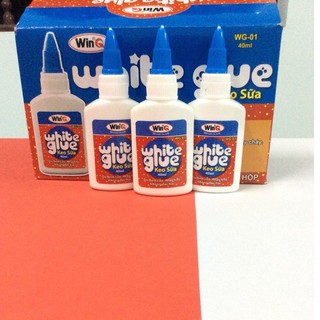 Keo sữa white glue 40 ml ( 1 hộp 12 chai )