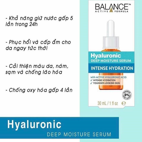 Combo 2 Serum Trắng Da Balance ( VitaminC 30ml, Hyaluronic 30ml)