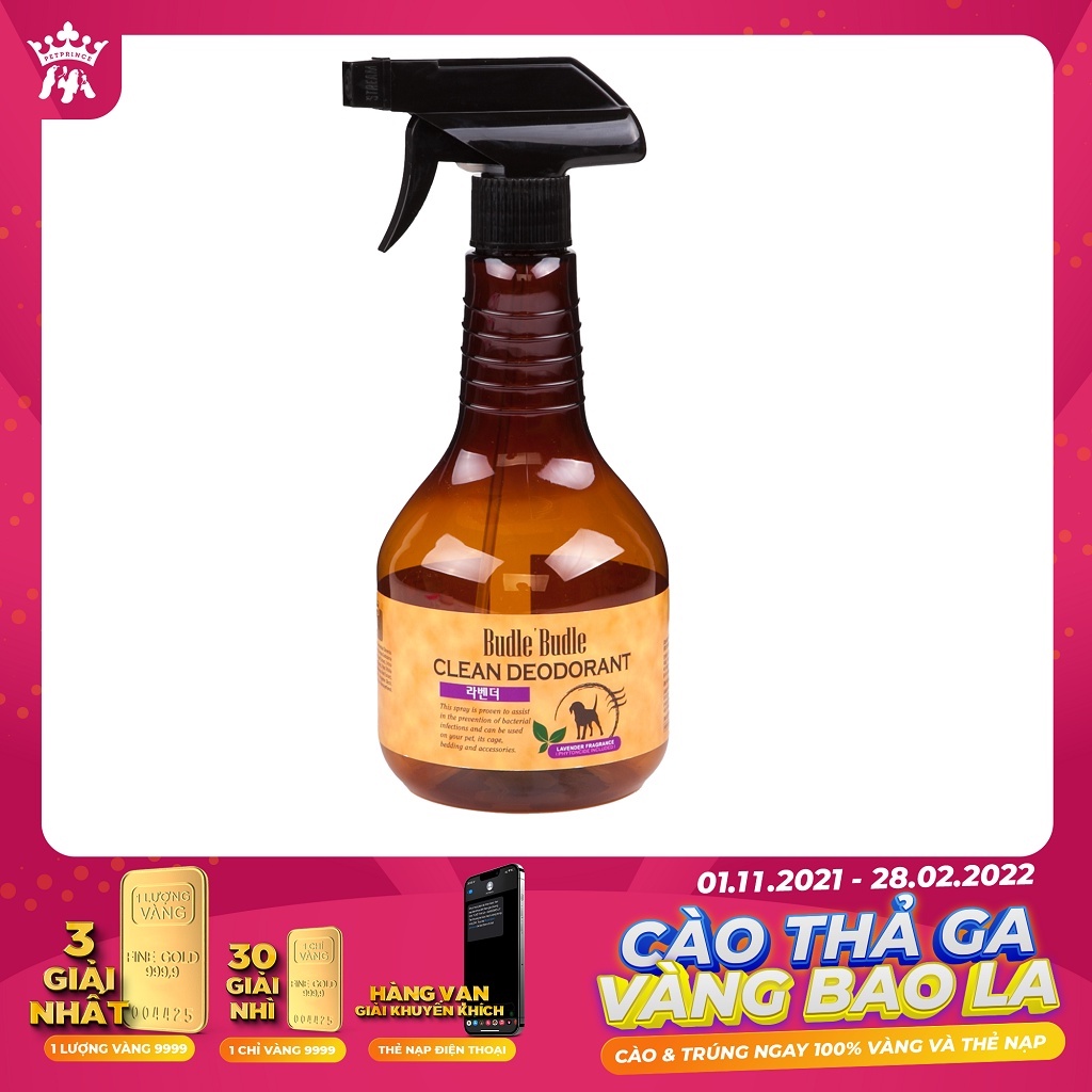 [350ml] Xịt khử mùi - dưỡng lông Budle'Budle cho chó mèo