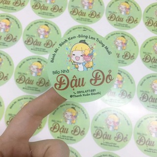 in tem dán ly, mỹ phẩm, trà sữa, hộp ...chống nước in theo yêu cầu