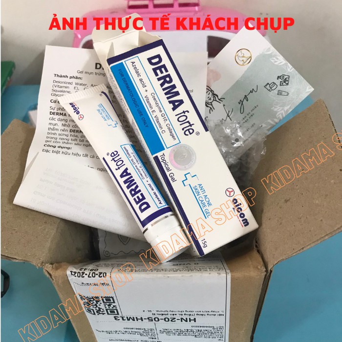 Gel MỤN Derma Forte giúp ngăn ngừa và giảm loại mụn trứng cá, mụn đầu đen, mụn đầu trắng mờ thâm liền sẹo | BigBuy360 - bigbuy360.vn