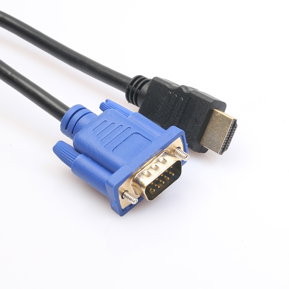 DECEBLE HDMI Gold Male To VGA HD Male 15Pin Adapter 1080P Converter Cable 6FT