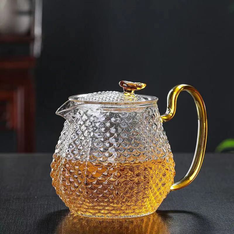 Bộ bình trà và 4 chén thuỷ tinh siêu nhẹ cao cấp Chịu nhiệt 150 độ C 9631039