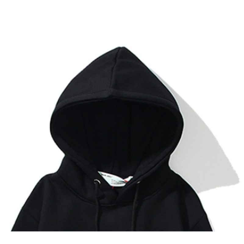 Áo hoodie Off-White lót nhung Plus Size thời trang năng động cho nam nữ