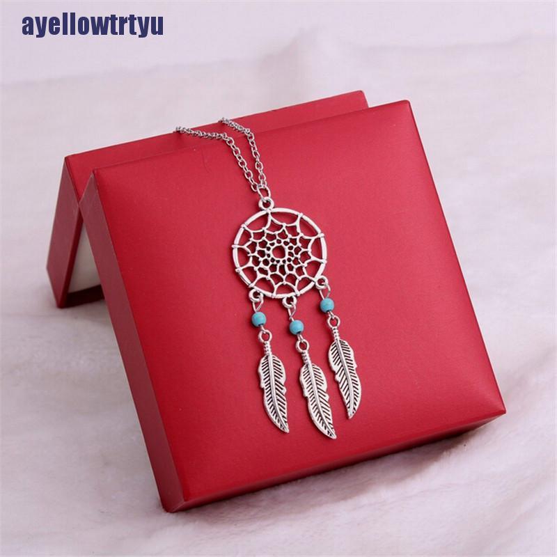 vòng cổ Mặt Dreamcatcher Đính Đá Ngọc Lam