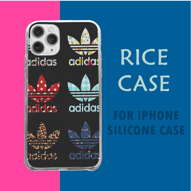 Ốp lưng iphone silicon chống bẩn ADIDAS Collections nền đen ADIPOD00171